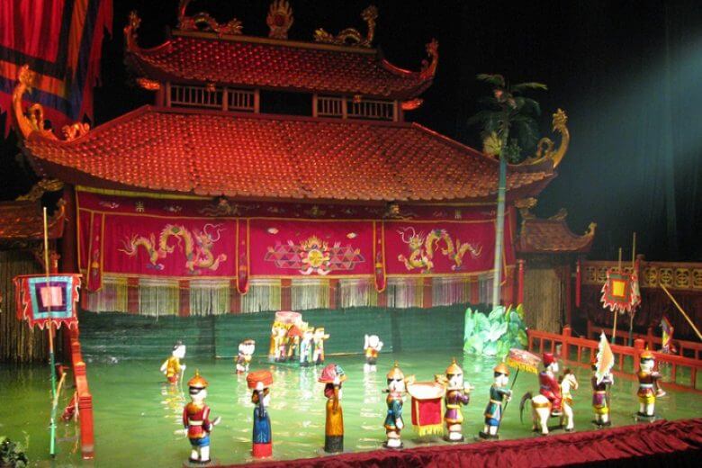 espectáculo de marionetas de agua en Hanoi