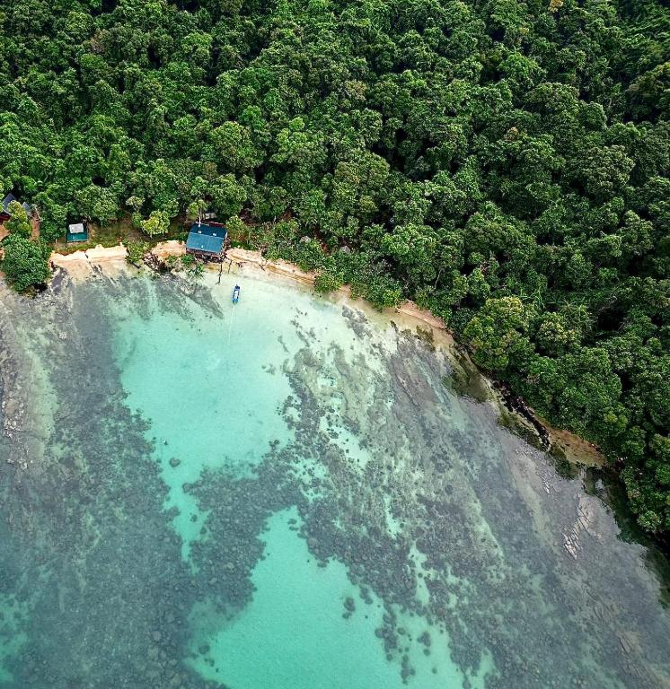 Bungalows ecológicos entre la selva y el mar en la isla Koh Ta Kiev